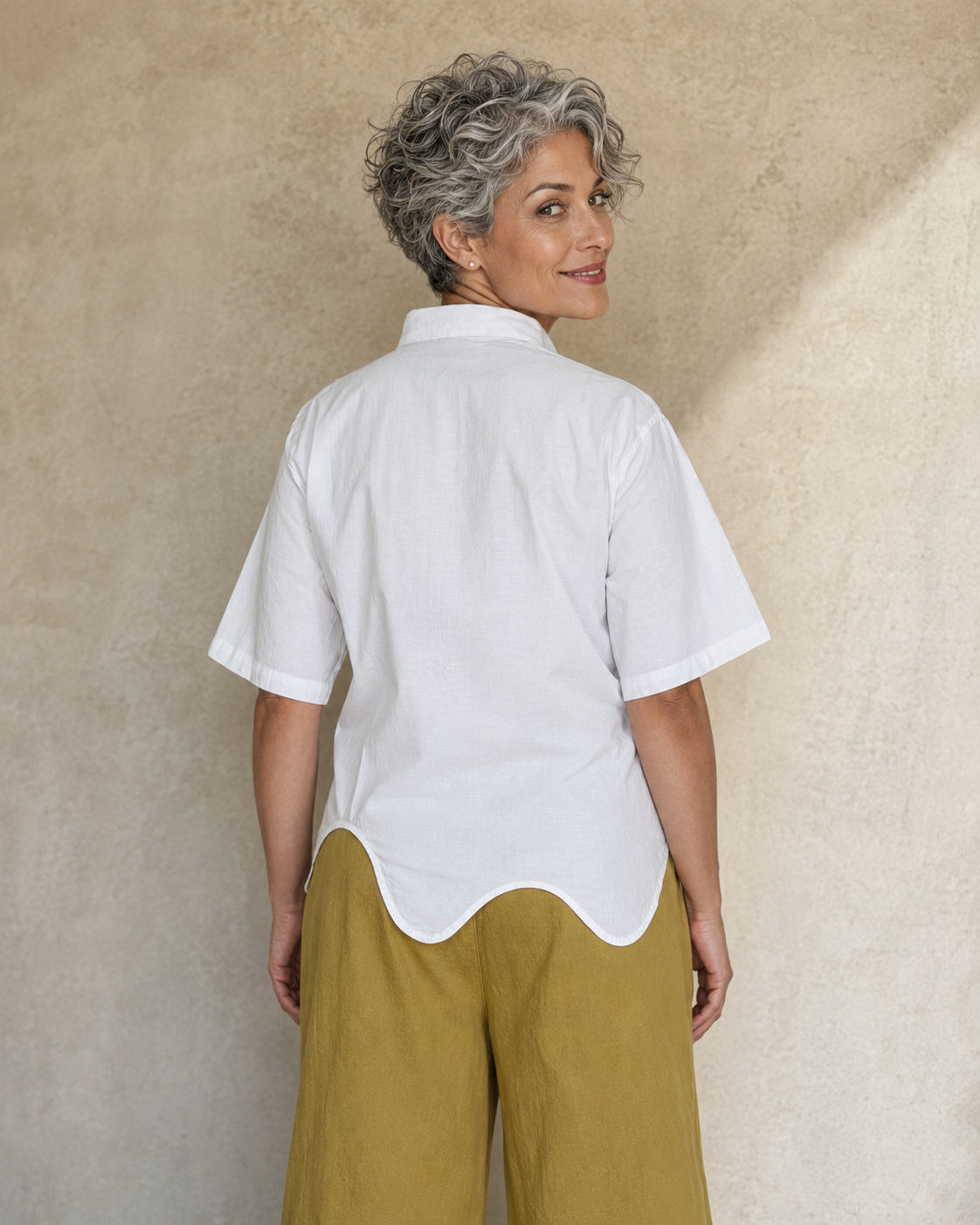 Wave Hem Shirt