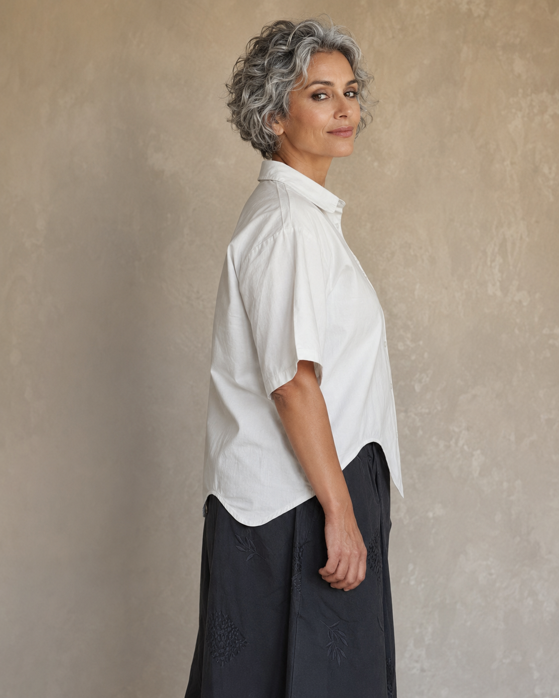 Wave Hem Shirt