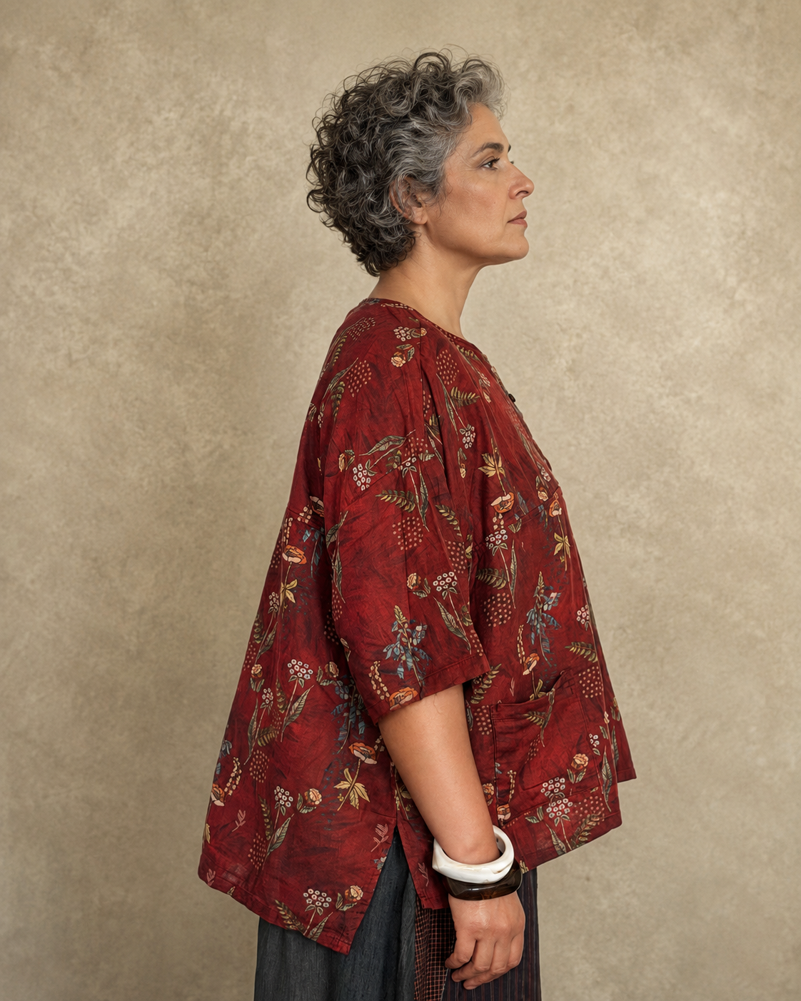 Maroon Meadow Top