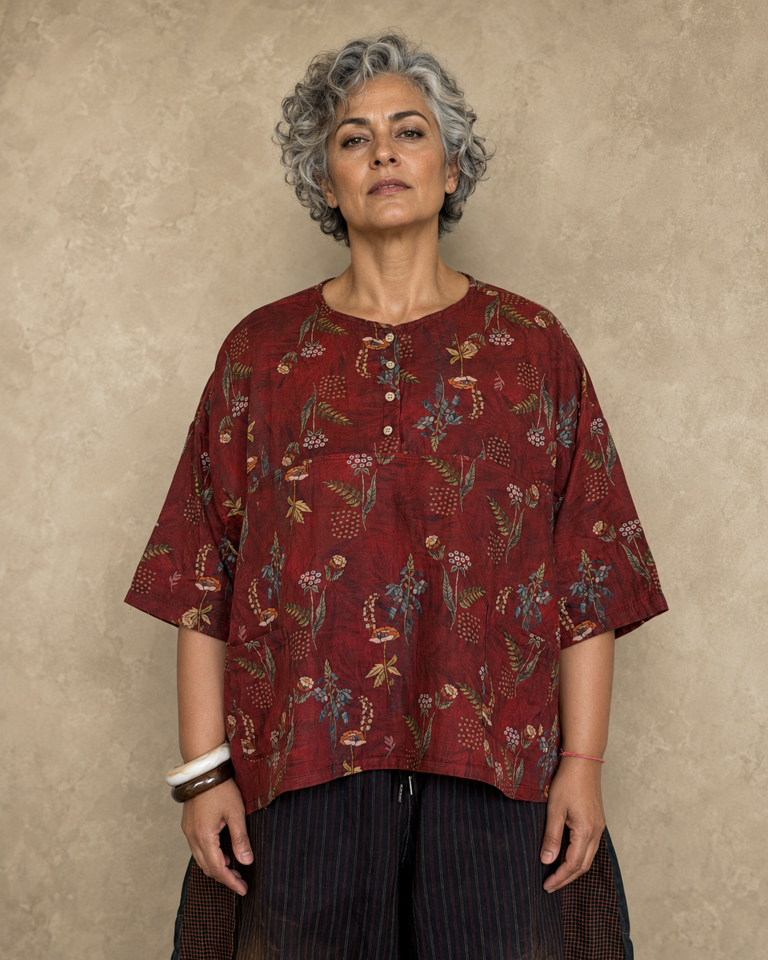 Maroon Meadow Top