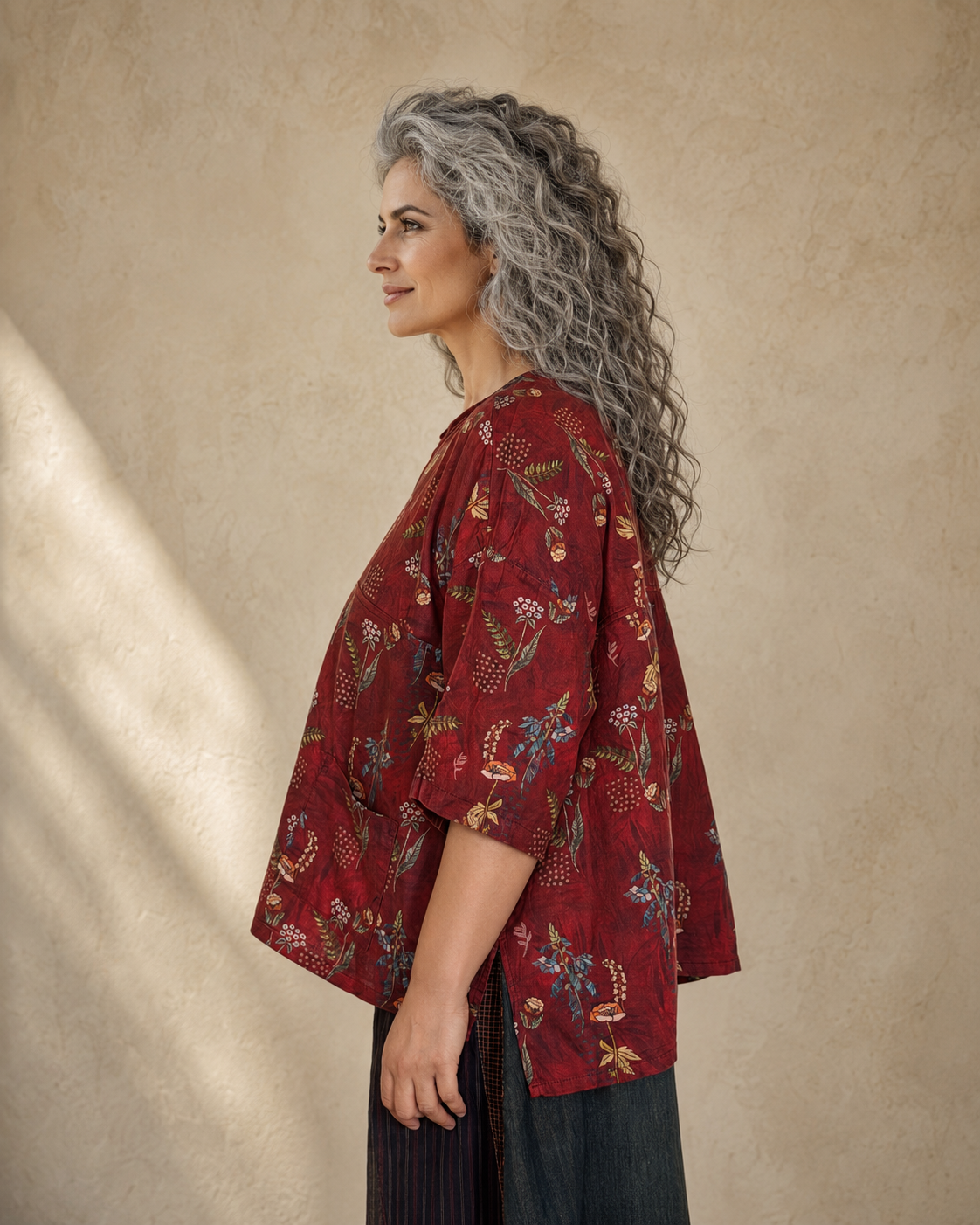 Maroon Meadow Top