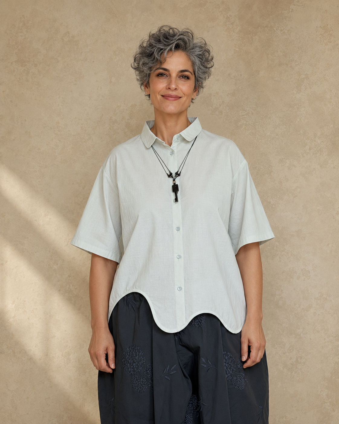 Wave Hem Shirt