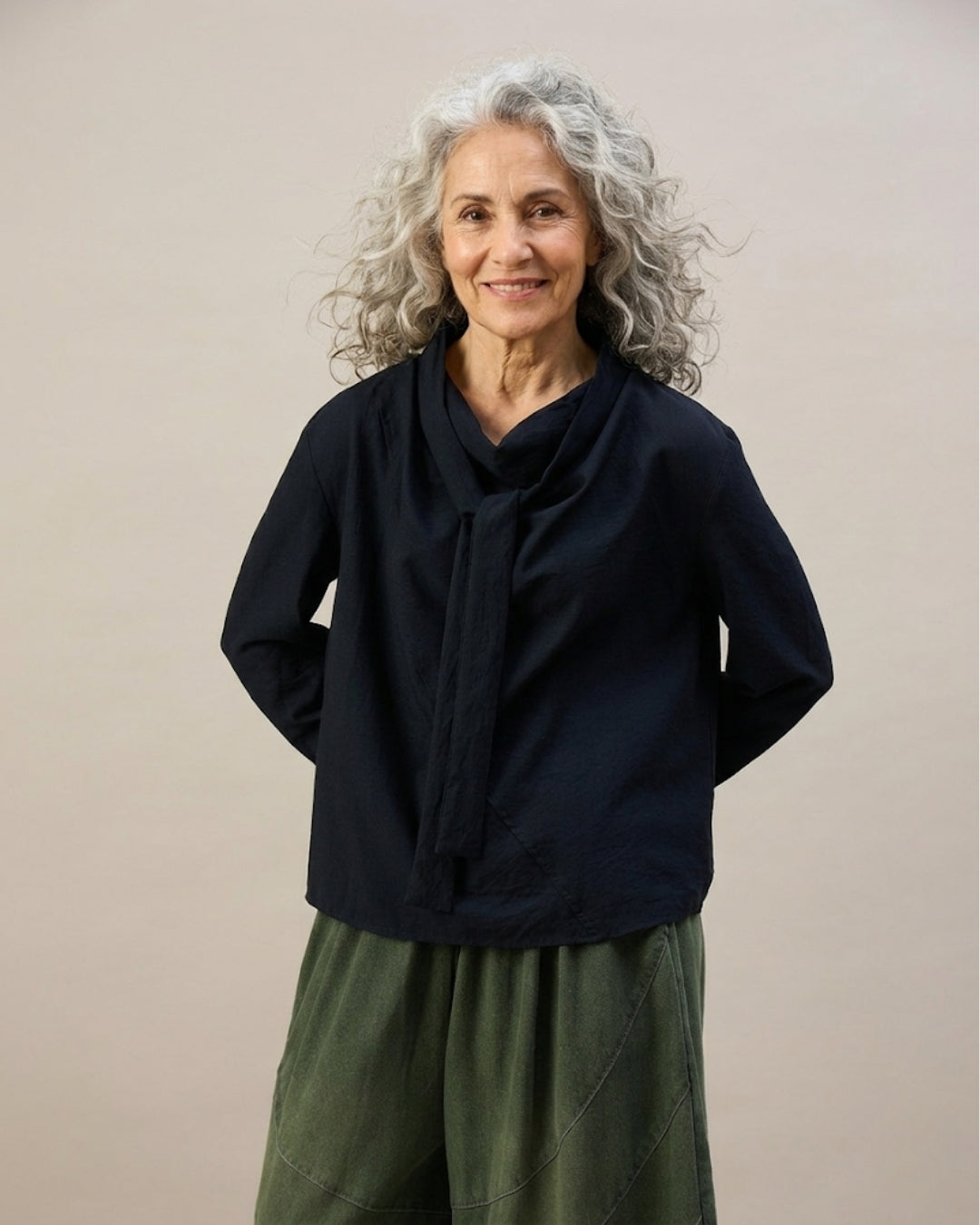 Cowl Tie-Up Top