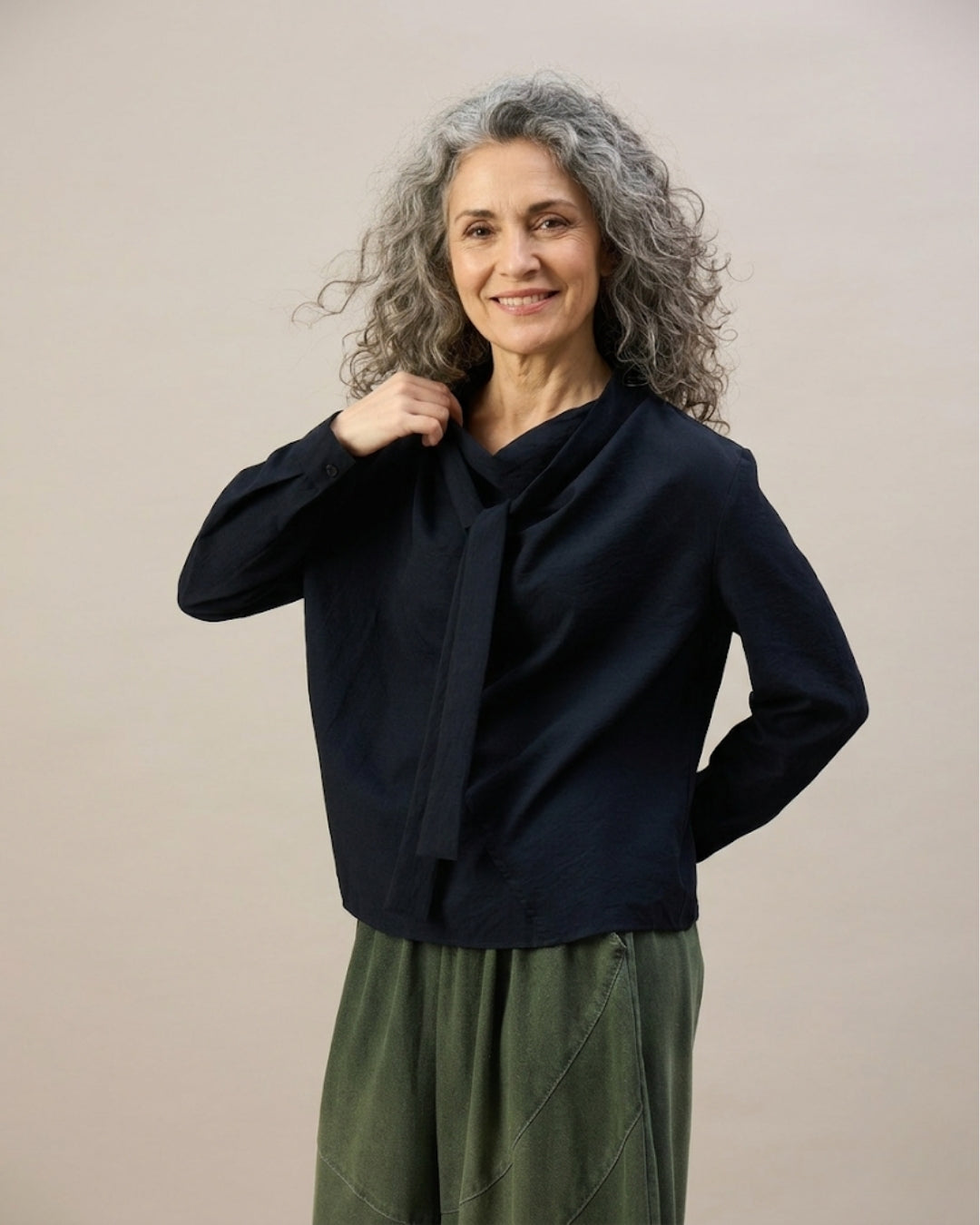 Cowl Tie-Up Top