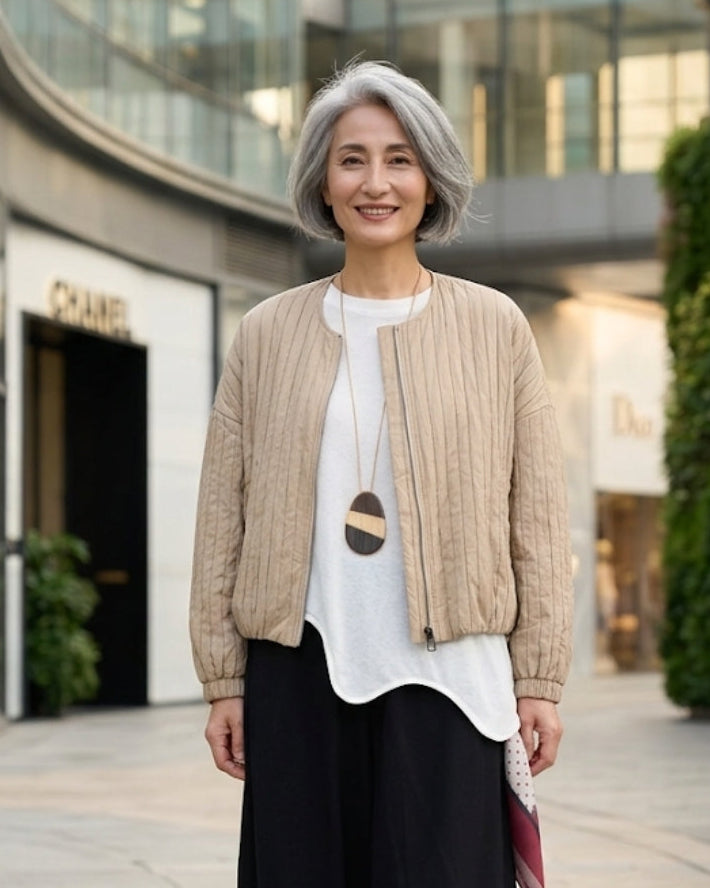 Quilted Blouson Jacket