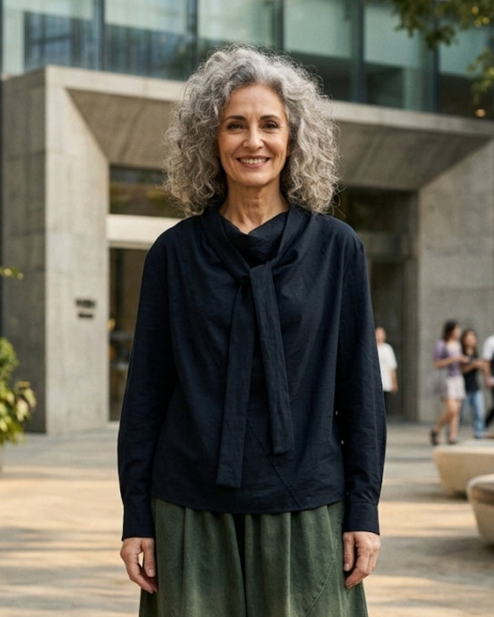 Cowl Tie-Up Top