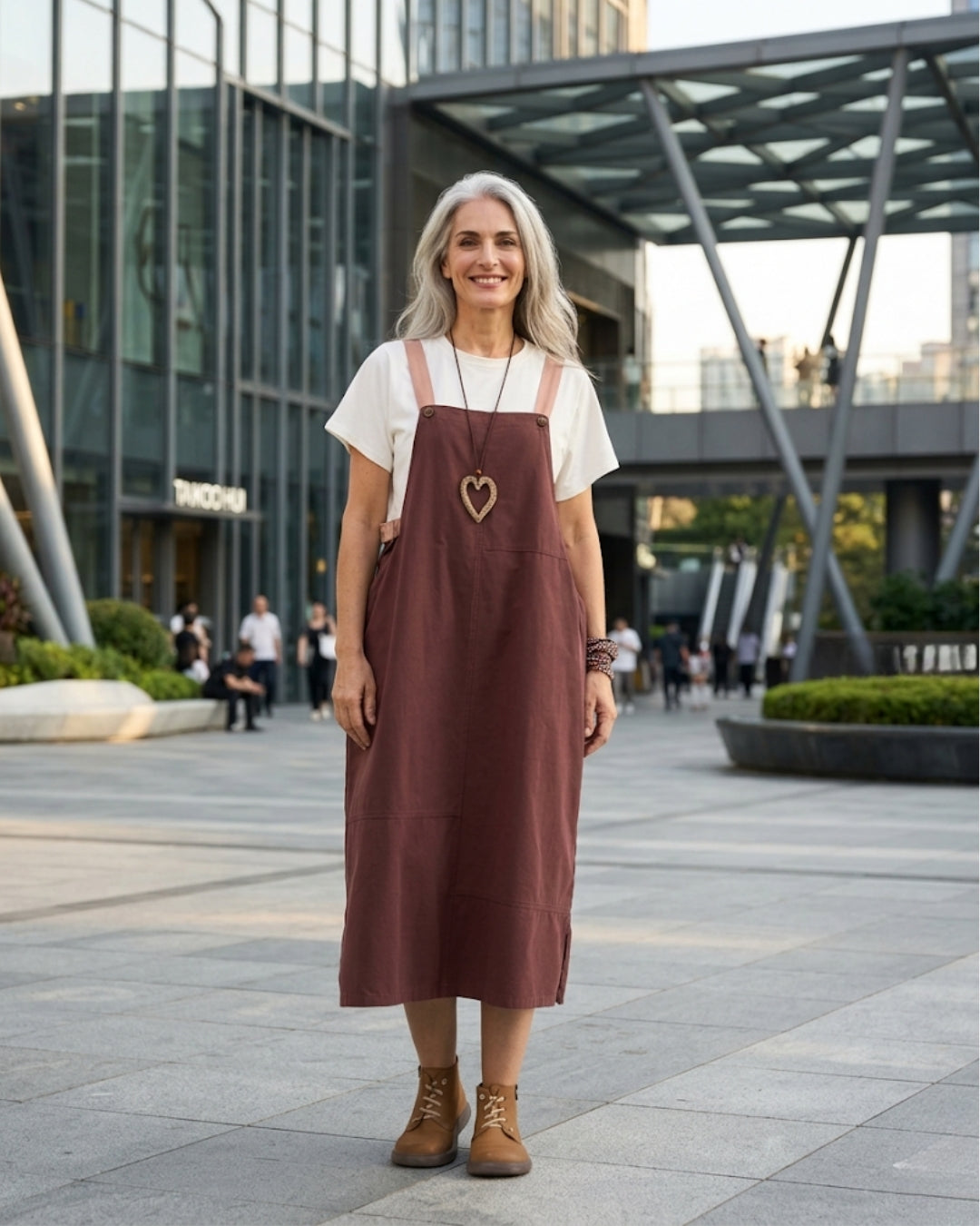 The Dual Tone Dungree Dress