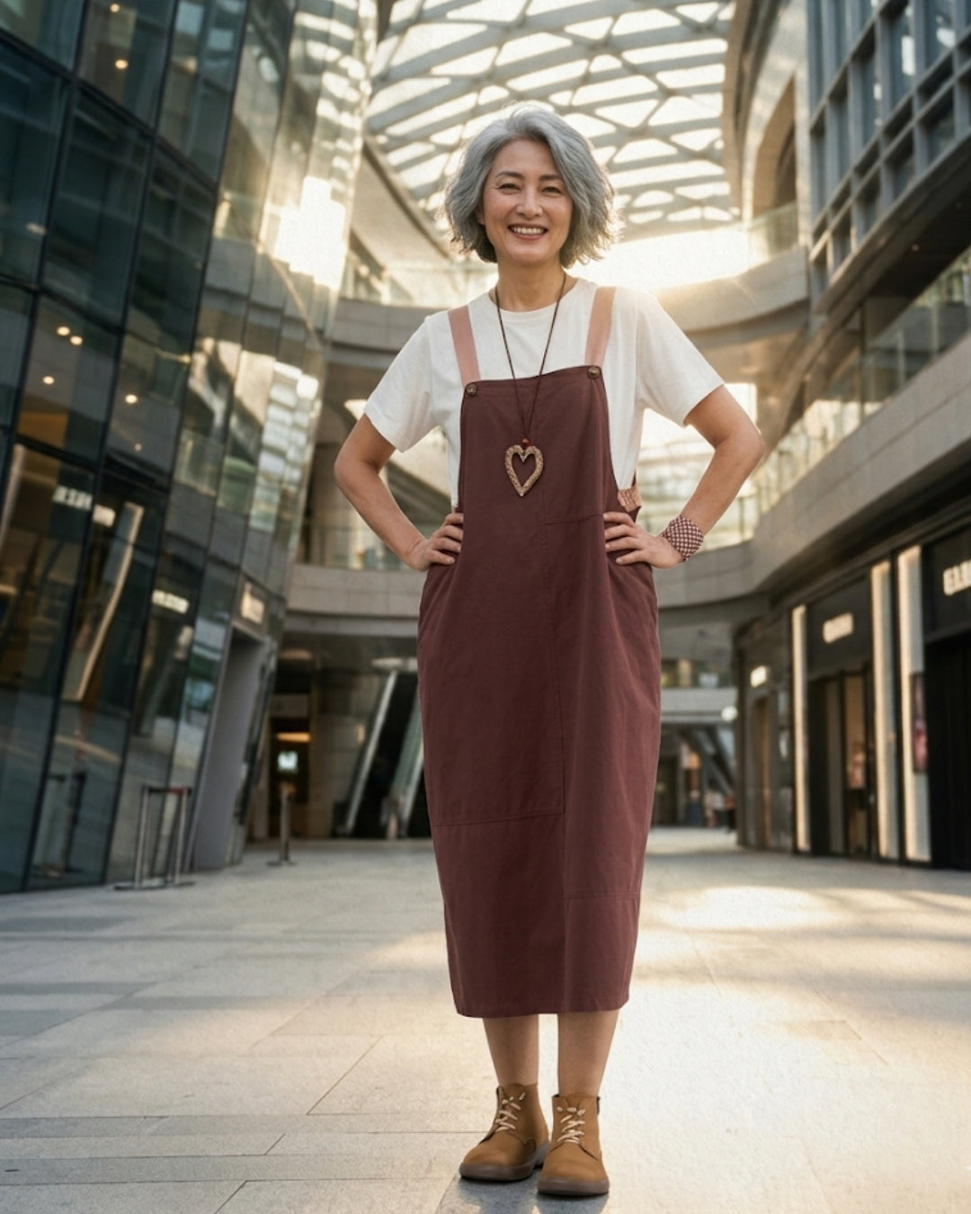 The Dual Tone Dungree Dress